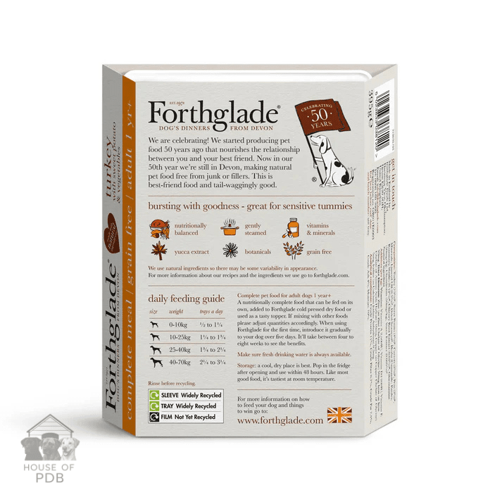 Forthglade Turkey & Sweet Potato Wet Dog Food - House Of PDB