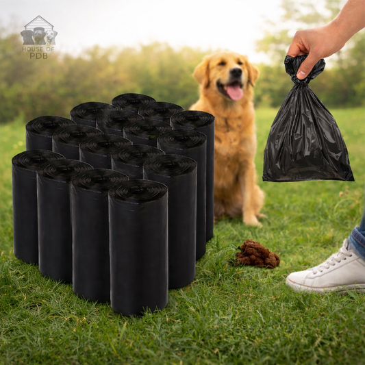 Multi pack of dog poo bags, visual of the item in use