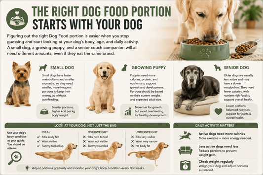 Dog Food feeding guide for healthy daily portions