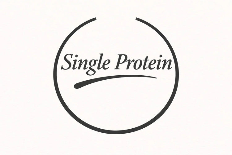 Single Protein badge for natural dog and cat treats by House Of PDB