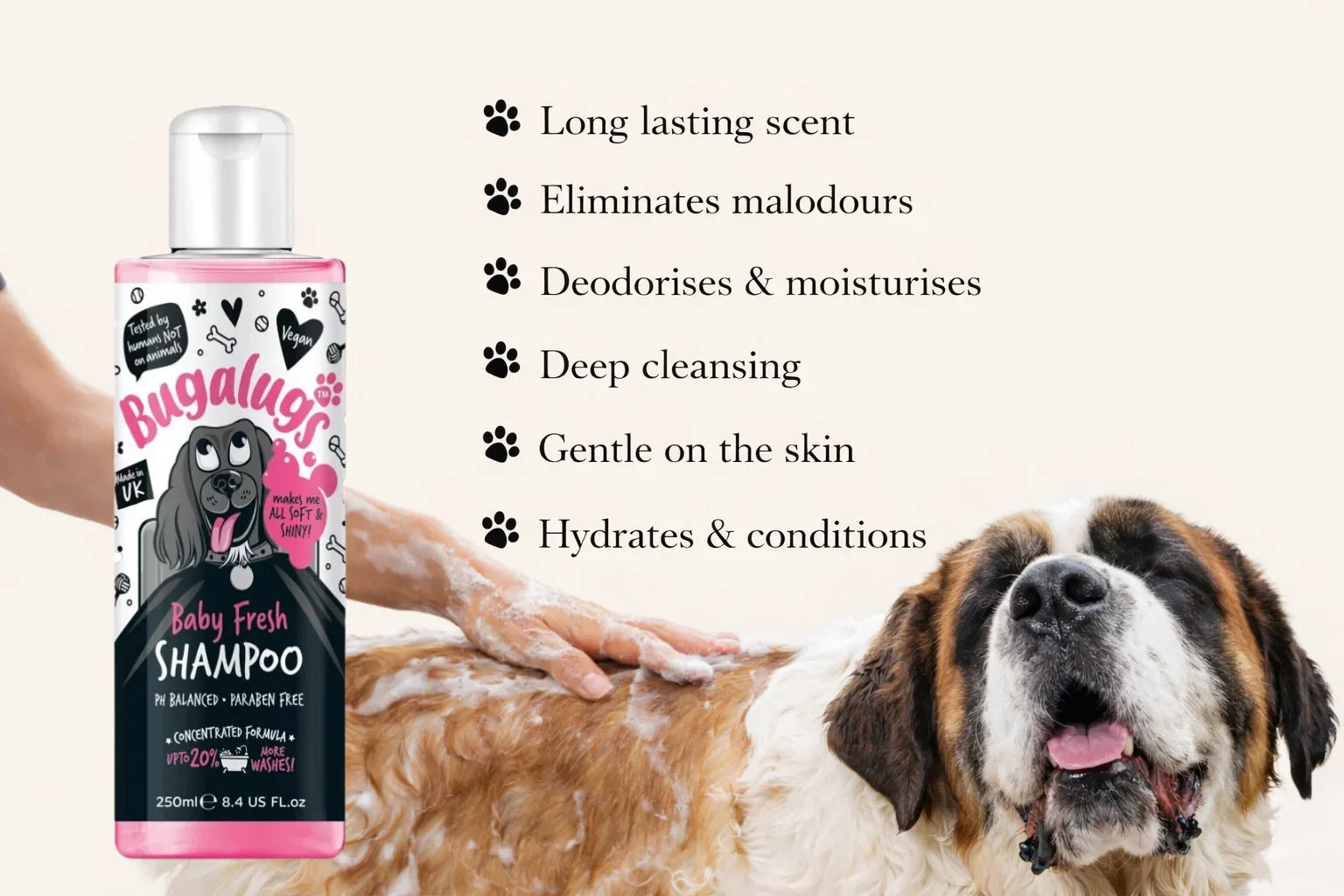 Bugalugs Pet Shampoo, Baby Fresh, 250ml - House Of PDB