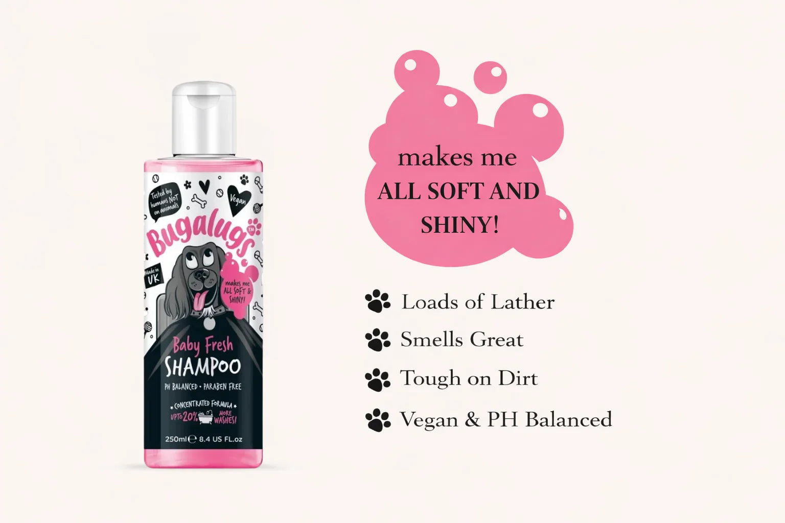 Bugalugs Pet Shampoo, Baby Fresh, 250ml - House Of PDB