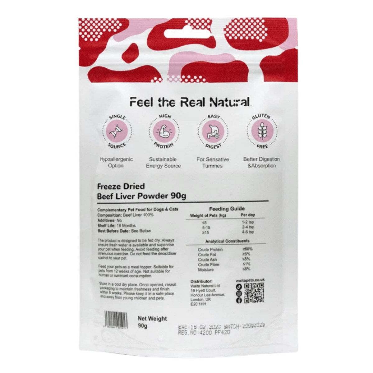 Waita Freeze Dried Beef Liver Powder 90g - House Of PDB