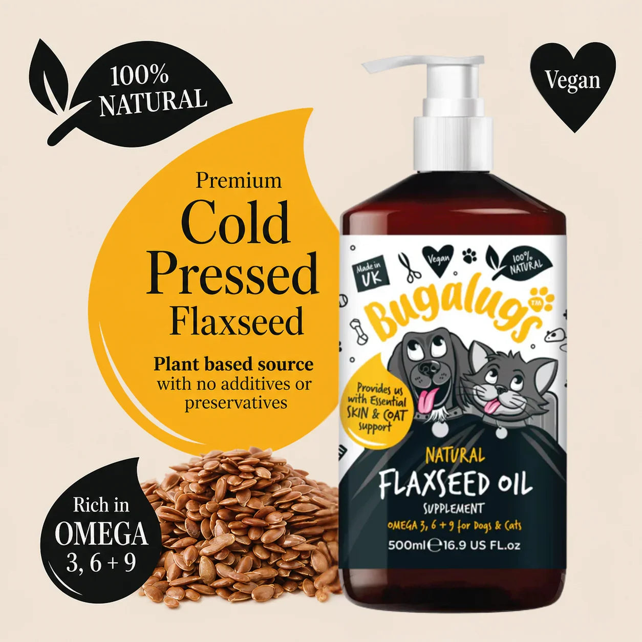 Bugalugs Flaxseed Oil - HOUSE OF PDB