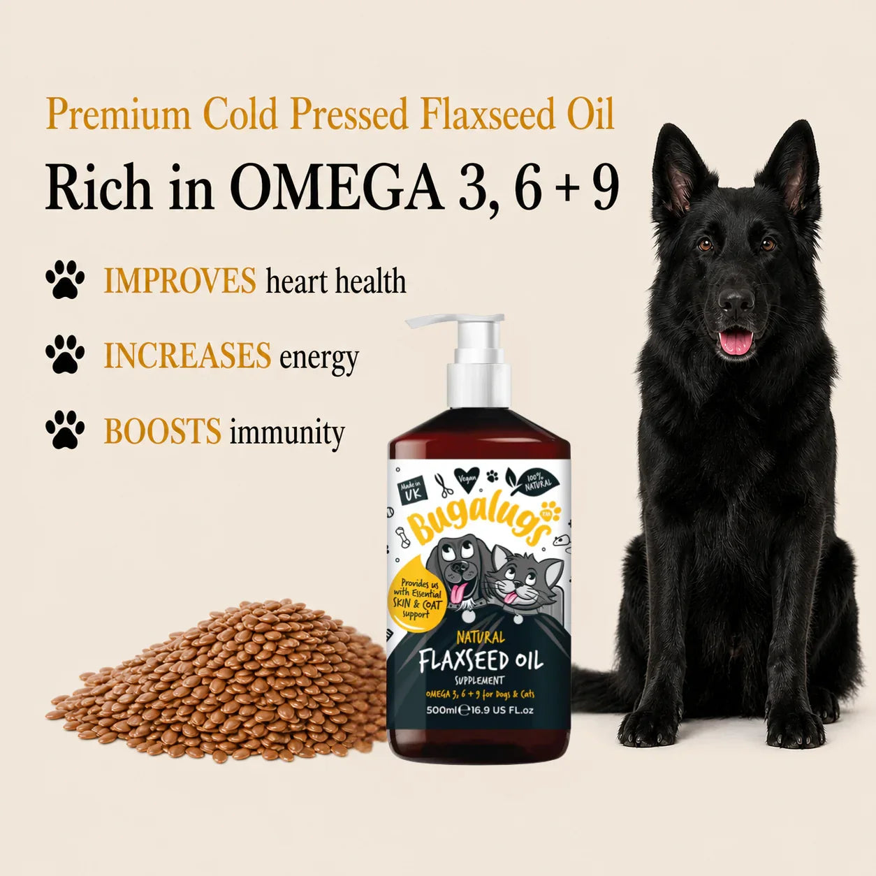 Bugalugs Flaxseed Oil - HOUSE OF PDB