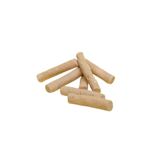 Natural goat’s milk dog treats sticks on white background, House Of PDB healthy snacks