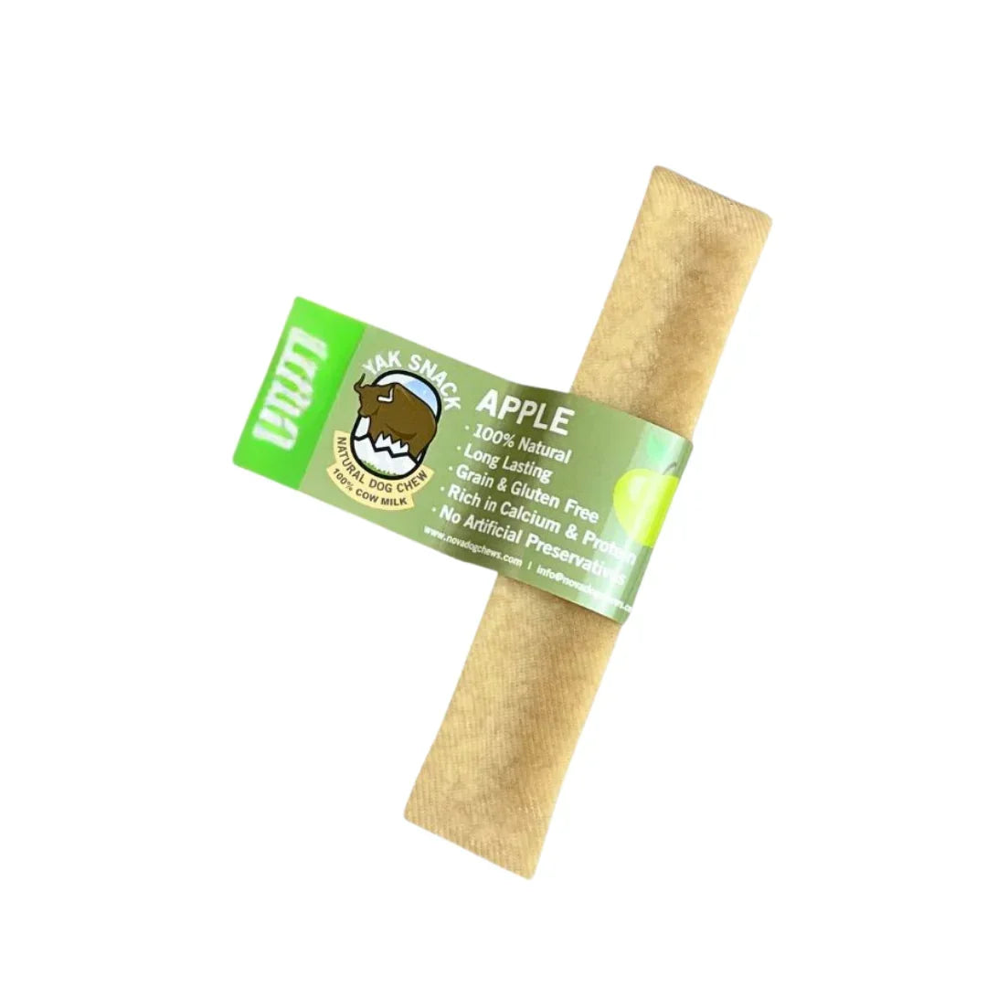 Large Apple Yak natural dog chew treat with green label, 100% natural, House Of PDB