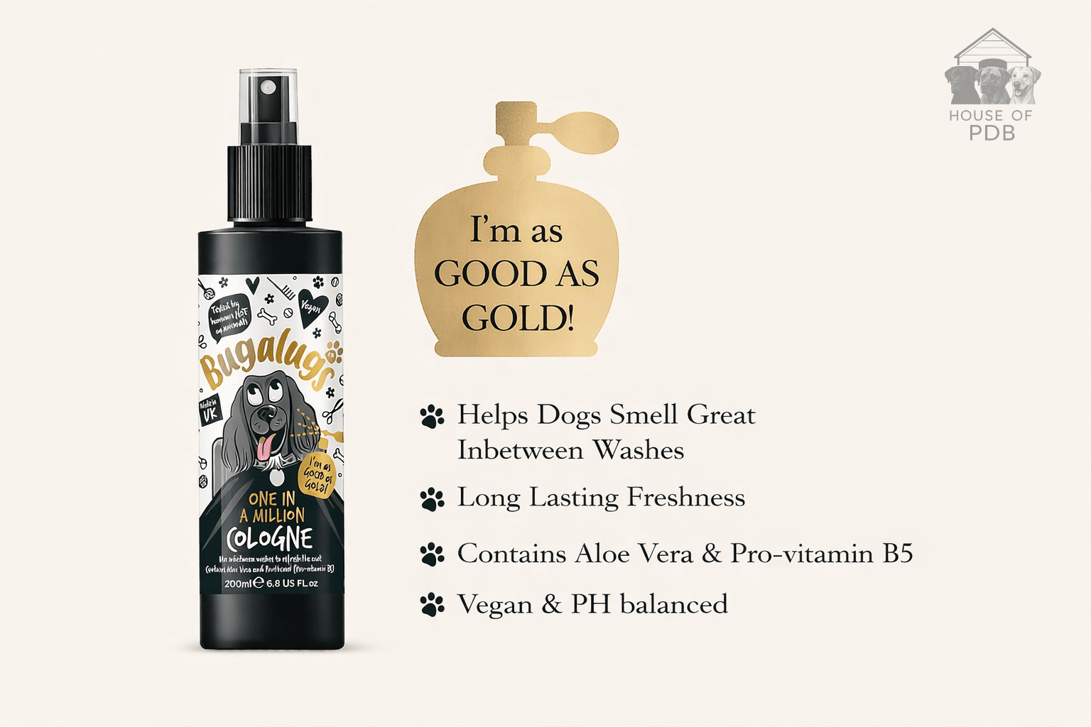 Bugalugs - One in a million cologne 200ml - House Of PDB