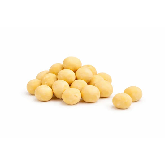 Pile of natural quail yolk dog and cat treats on white background House Of PDB