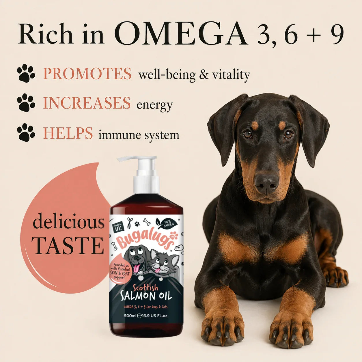 Bugalugs Scottish Salmon Oil 500ml - House Of PDB