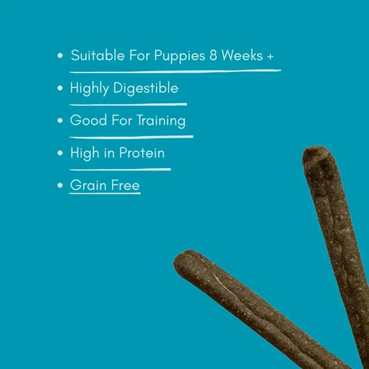 Single protein duck sausages dog treats, grain free, high protein, suitable for puppies, House Of PDB